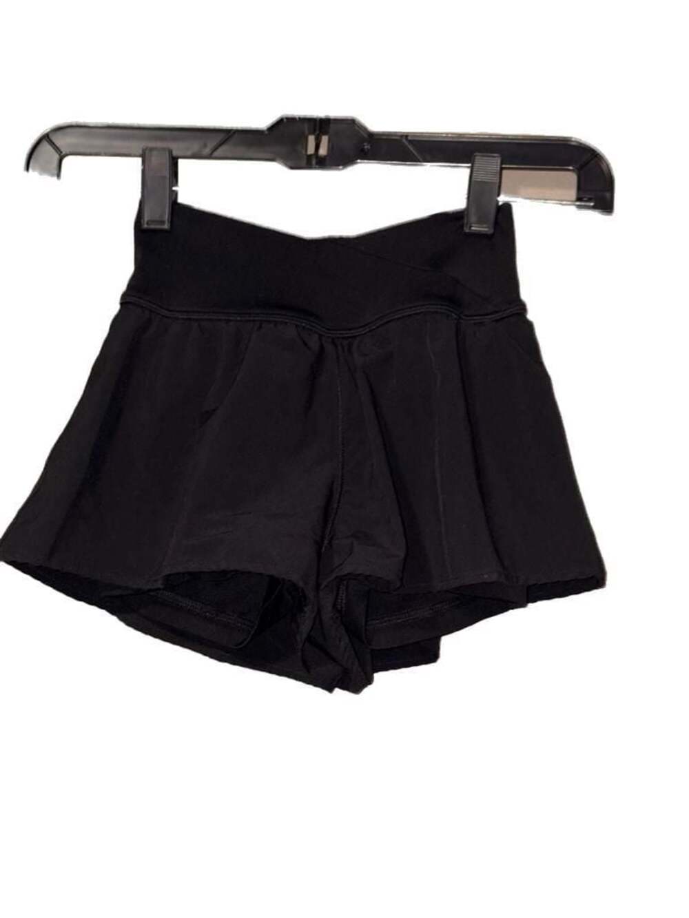Yogalicious Girls Lightstreme Colby Crossover Athletic Shorts Black Size S 7-8